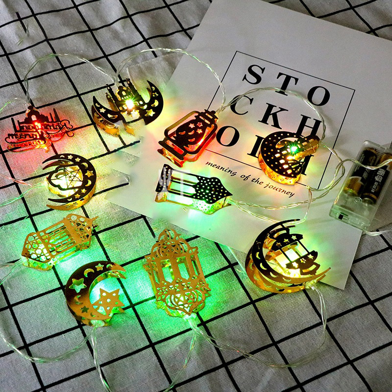 Norvo | Fargerik LED Lyssnor – Dekorative Lys med Måne og Lanternemotiver for Hjem og Hage