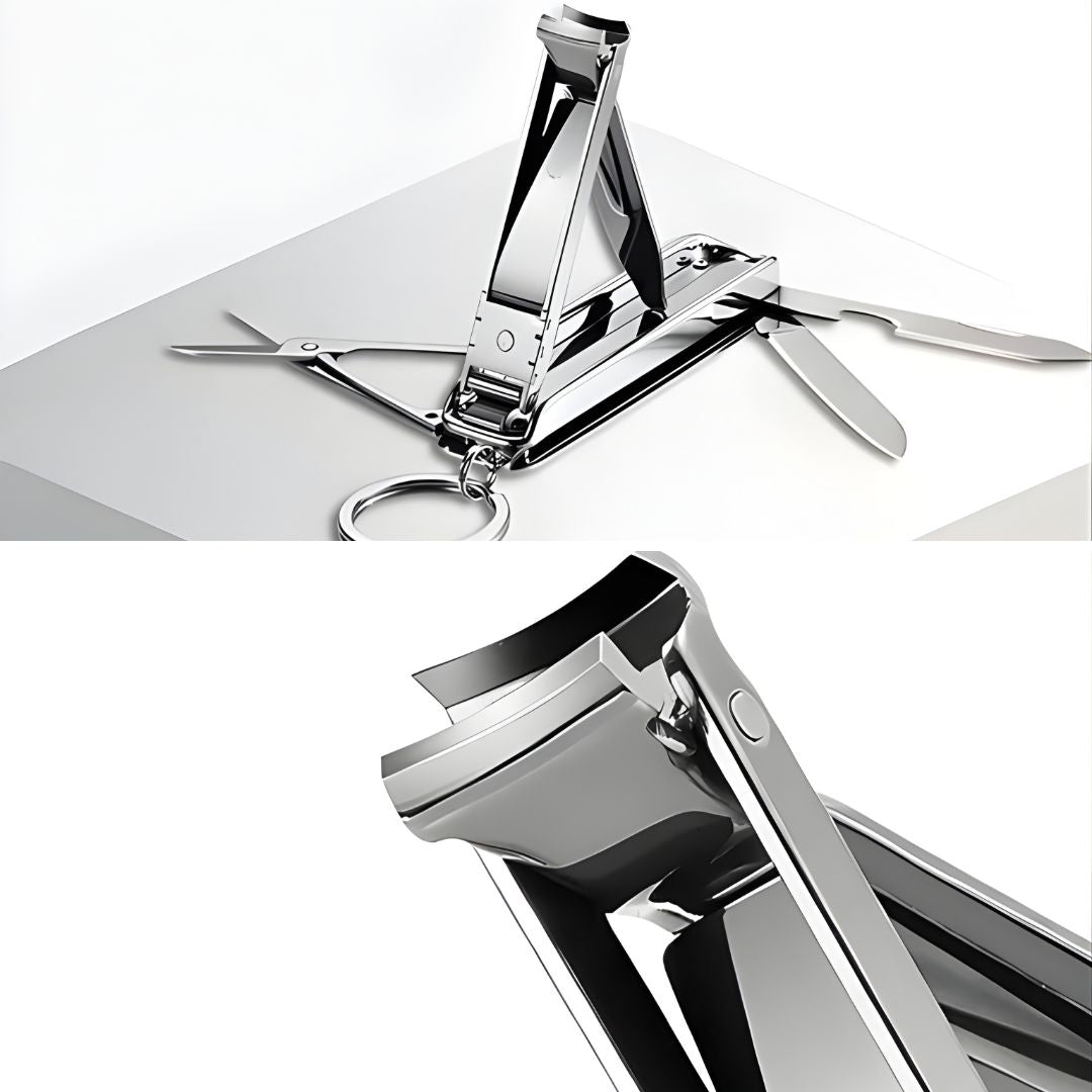 Funksjon Nail Clipper Tool – 6-i-1 Grooming Gadget – Premium Rustfritt Stål – Kompakt Reisebærer for Travle Profesjonelle Norvo