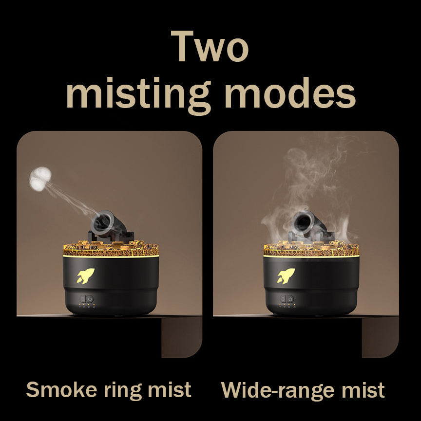Norvo | Cannon Luftfukter Aroma Diffuser Vannmist Nattlys Lava Perfekt Gave