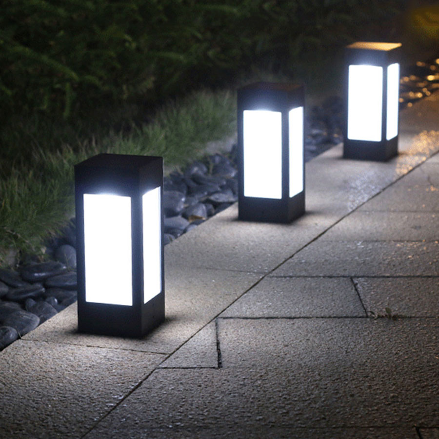 Norvo | Solar LED hage lampe i firkantet design – dekorativ utendørs belysning for stier og terrasse