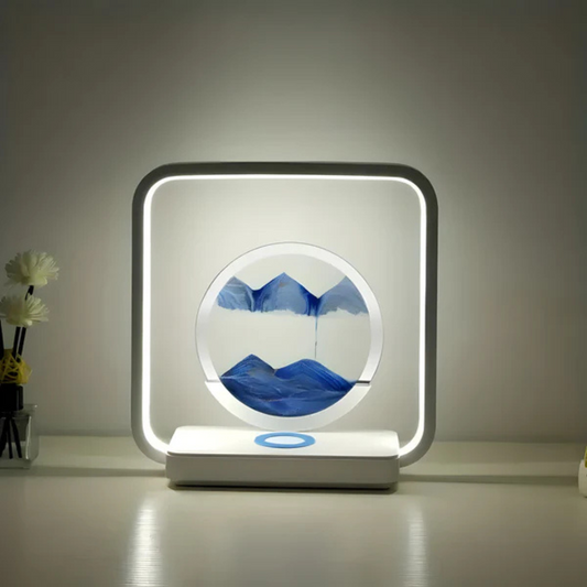 Norvo | SandAura | 3D LED Nattlampe med Flytende Sandkunst