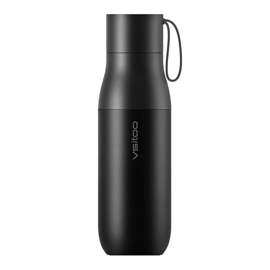 Norvo | 450ml Smart Vannflaske, med 24-timers Isolasjon, Temperaturdisplay, Vannkvalitetsdeteksjon og Magnetisk Lading, for Hjem, Kontor, Sport & Reise