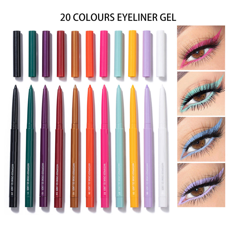 Norvo | 20 PCS Fargerik Eyeliner Blyant Sett