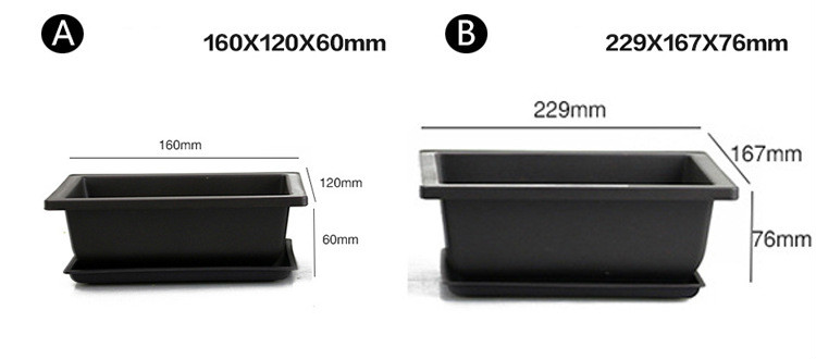 Norvo | Blomsterkrukke med fat – Rekktangulær blomsterkrukke for hage og balkong