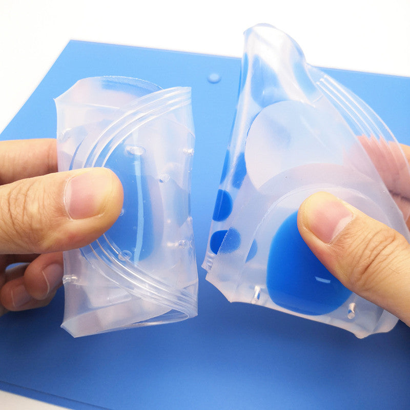 Norvo | Transparent Flytende Silikon Såler, med Bue Massasje, Pustende og Støtdemping Design, for Menn og Kvinner (1 Par)