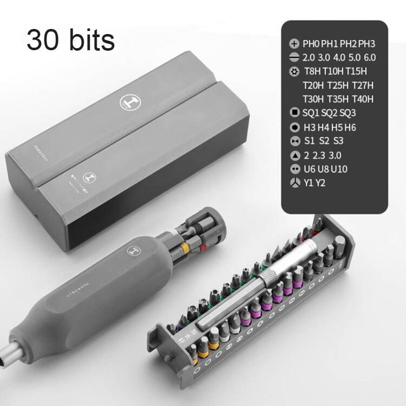 Norvo | Multi-Funksjonell Bærbar Presisjons Skrutrekker Sett med Diverse Utbyttbare Bits, for Bygging, De-konstruksjon, og Hurtigreparasjoner