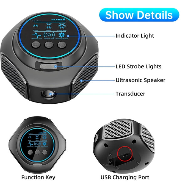 Norvo | Plug-In Ultralyd Edderkopp Repeller | Kjemikaliefri. Sikker & Stille for Hjemmet Dekning