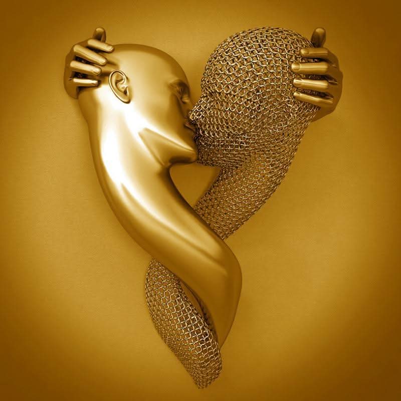 Norvo | Veggkunstmaleri med kjærestehjerte og 3D-effekt