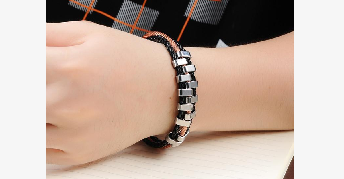 Norvo | Rough Tracks Rustfritt Stål Herrearmbånd