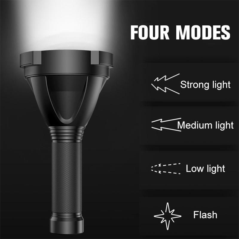 30000-5000 Lumen Høyytelses LED Vanntett Lommelykt