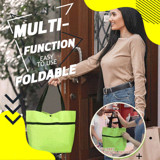 Norvo | 2 I 1 Sammenleggbar Handlekurv Tote Bag