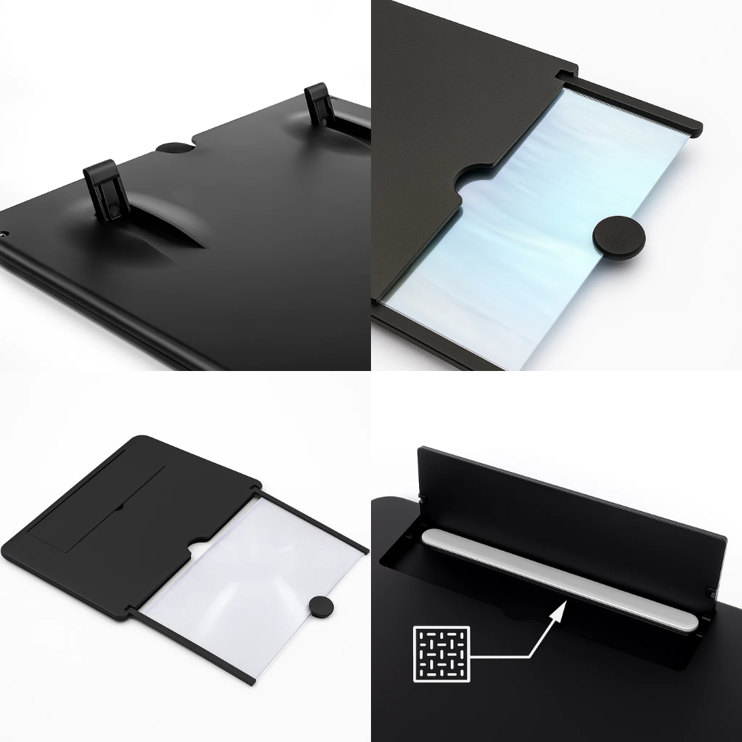 Øyebeskyttelse HD Fresnel-linse – Foldbart bærbart design – Større skjermkomfort hvor som helst Norvo