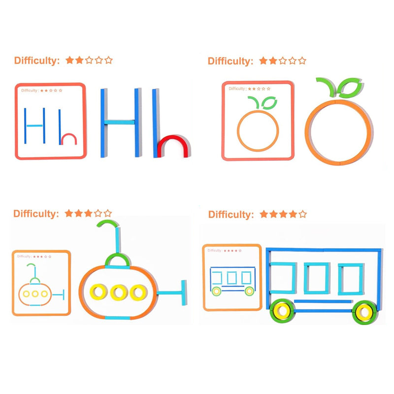 Norvo | Montessori Barns Puslespill Logikktrening Ring Spill
