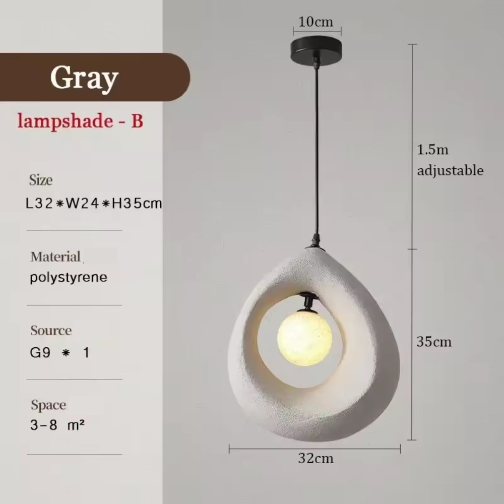 Norvo | Japansk Wabi Sabi Pendellampe med Minimalistisk Design