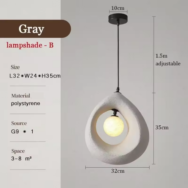 Norvo | Japansk Wabi Sabi Pendellampe med Minimalistisk Design