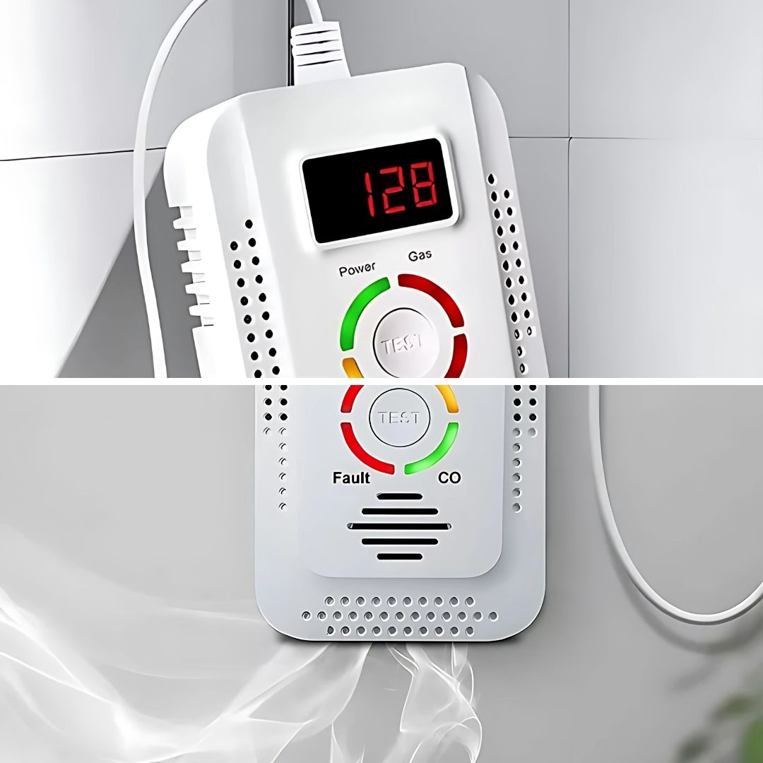 Digital Display – 85dB Høyt Alarm – Hjemmesikkerhetsenhet – Tidlig Varsel Beskyttelse for Familie Norvo