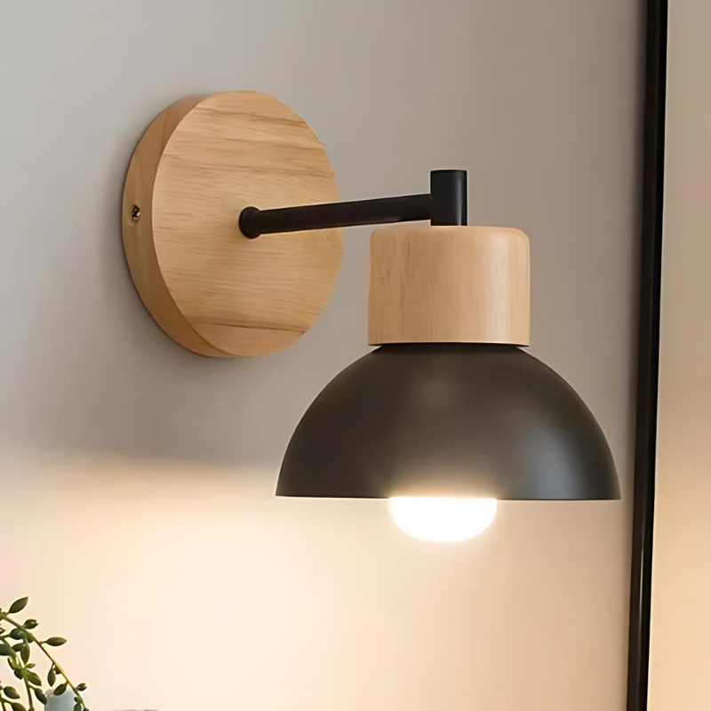 Norvo | Stilfull vegglampe laget av tre for et harmonisk hjem