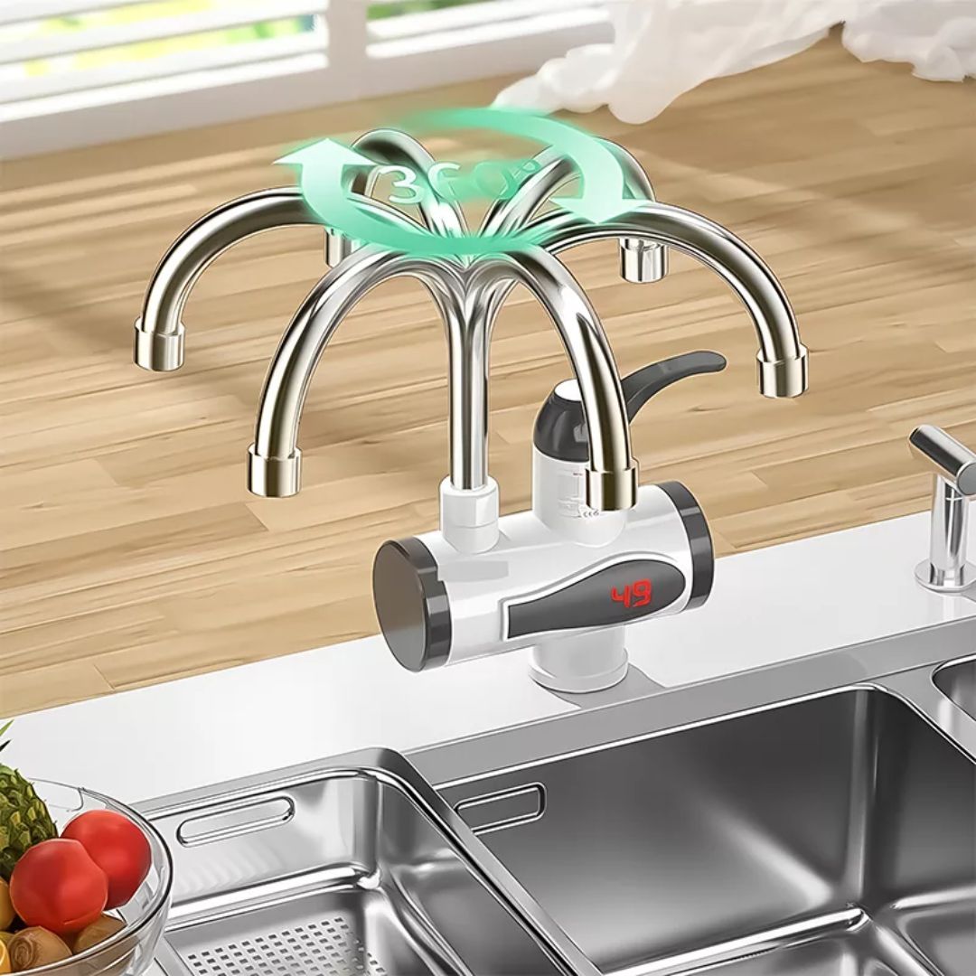AquaSwift | Instant varmtvannstap – tankløs design – kompakt energieffektiv enhet – ideell for kjøkken og bad Norvo