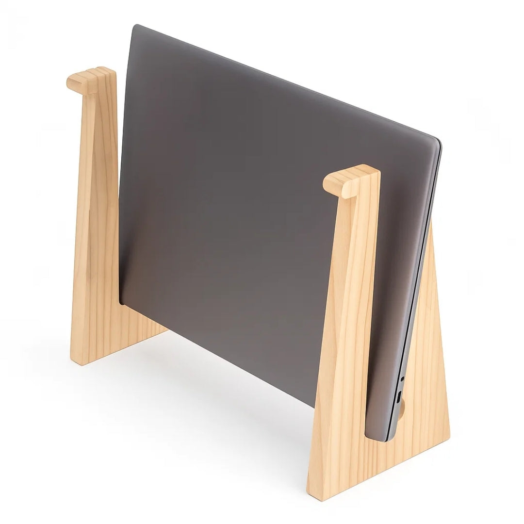 Ergonomisk Nakkestøtte – Ventilert Naturlig Tre – Forhindrer Overoppheting – Ideell for Hjem- og Kontorbruk Norvo