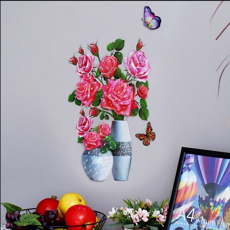 Norvo | DIY Plantevase 3D Stereo Klistremerke Selvklebende