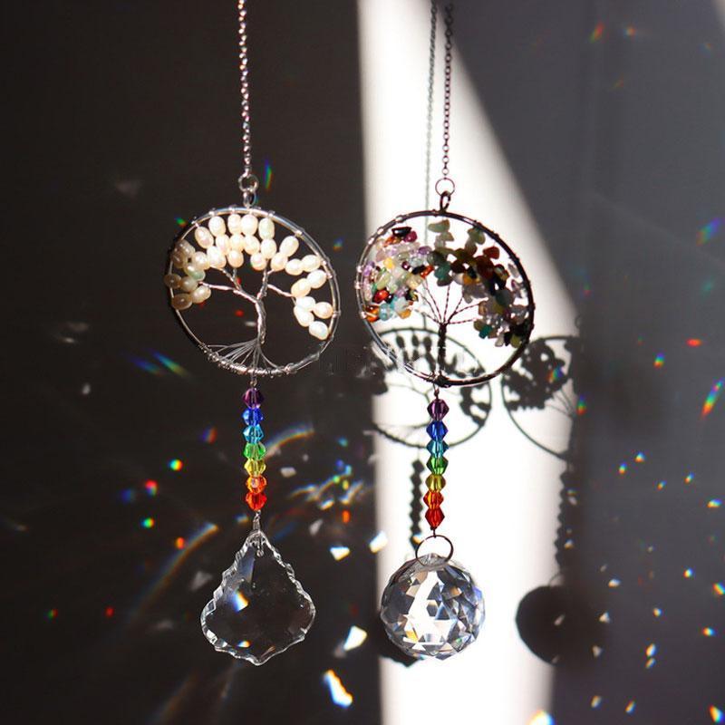 Crystal Wind Chime Tree Of Life Suncatcher | Norvo