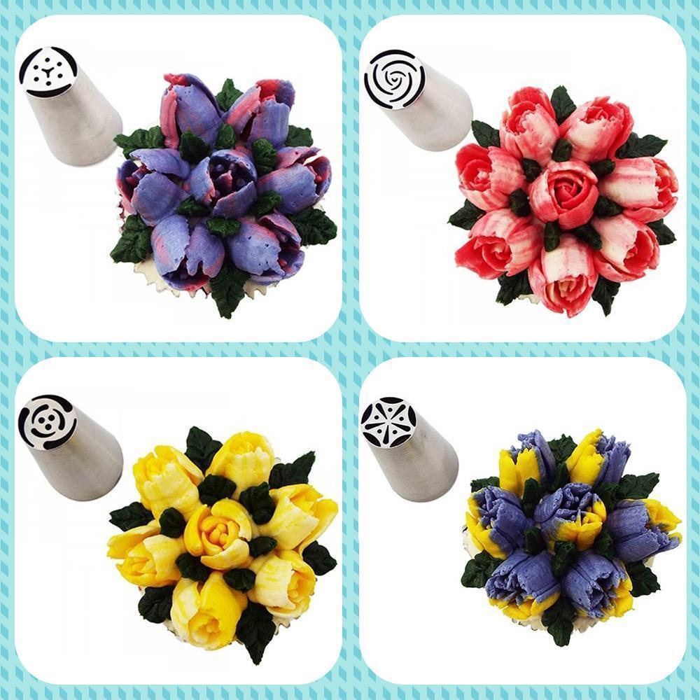 Norvo | Rustfritt stål tut sett (13 deler) for cupcakes og kakedekorasjon