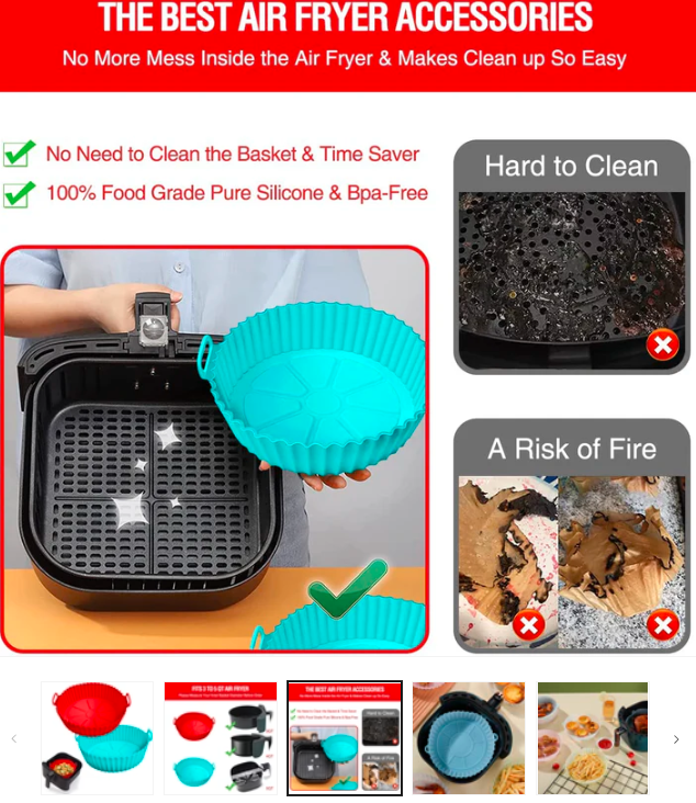 Norvo | Silikon Air Fryer Tray