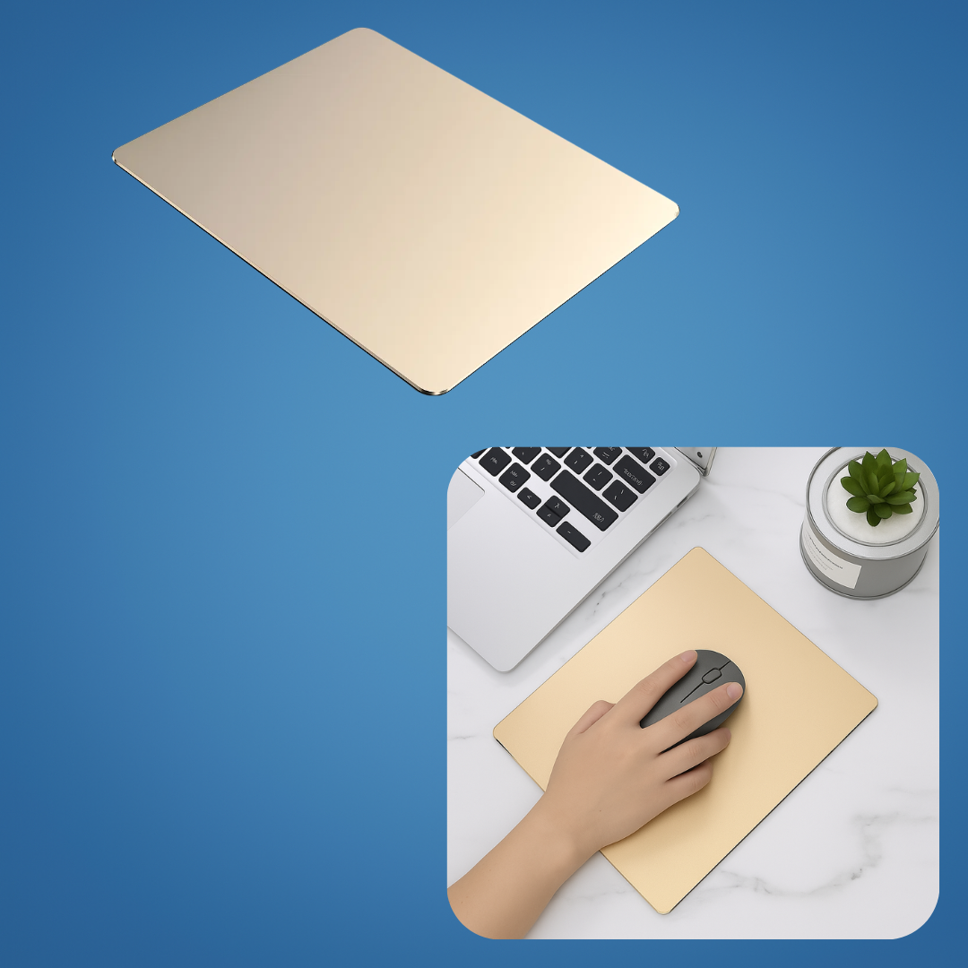 Precision Glide – Rigid Aluminium – Non-Slip Stability – Durable Easy-Clean Surface – Work & Gaming Use Norvo