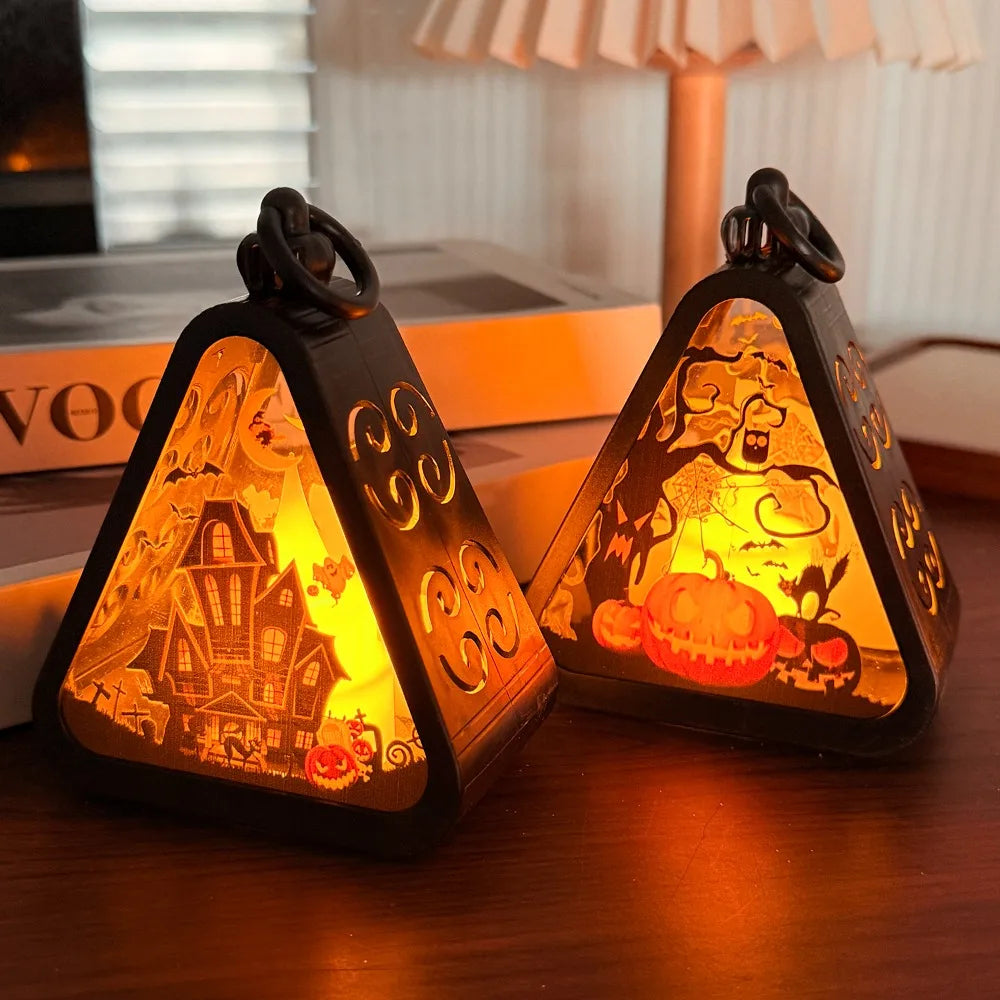 Norvo | Halloween Dekor Triangel Bordlampe