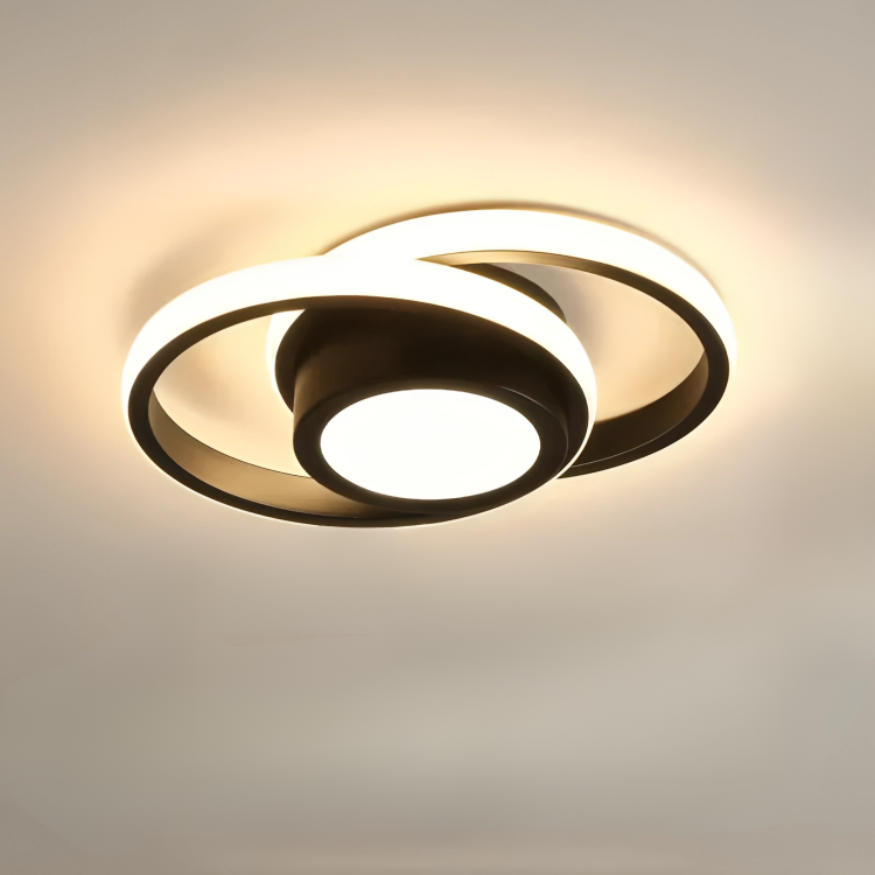 Lumineo Duo - Moderne LED Taklampe med 2 Ringer