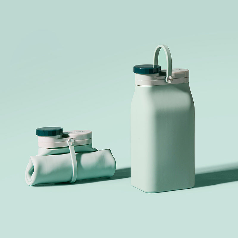 Norvo | Bærbar Silikon Vannflaske, med Høytemperatur Resistens Design, Enkel å Rengjøre, Sammenleggbar, Stor Kapasitet og Matkvalitet Silikon, for Reise, Sport, Camping og Mer