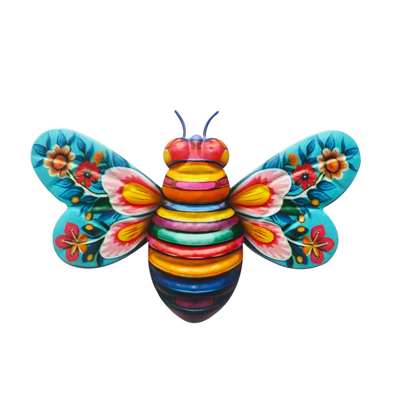 Norvo | Iron Bee Art Sculpture Hengende Veggdekorasjoner for Hage