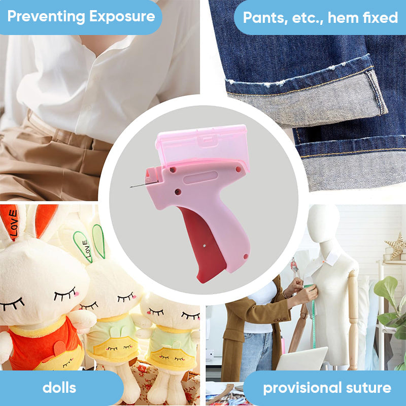 Norvo | Mini Etikettpistol med Oppbevaringsboks - Kompakt Design, Fint Nålsett, Inneholder Mer Enn 2000 Etiketter, Egnet for Klær og Stoffetiketter