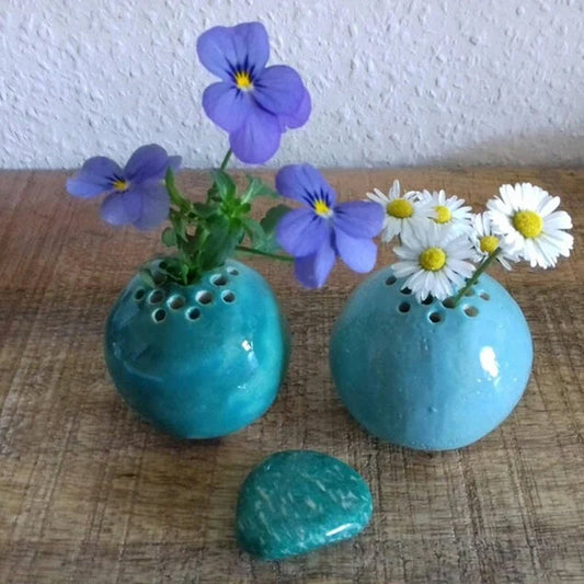 Norvo | Harts Håndlaget Vase Blomster Stein Borddekorasjon