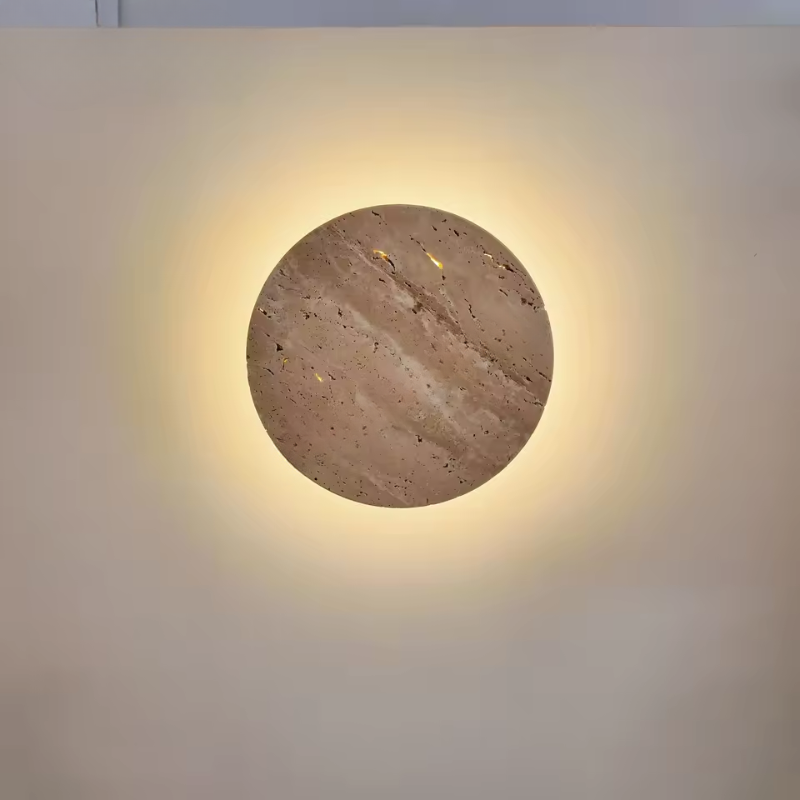 Norvo | Wabi-Sabi Travertin Naturlig Steinv lampe