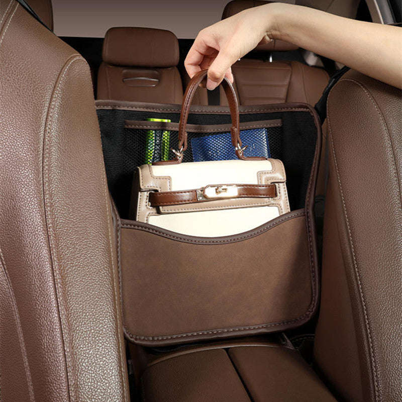 Norvo | Bilsete Spalte Faux Fur Oppbevaringshengende Bag Nettorganisator