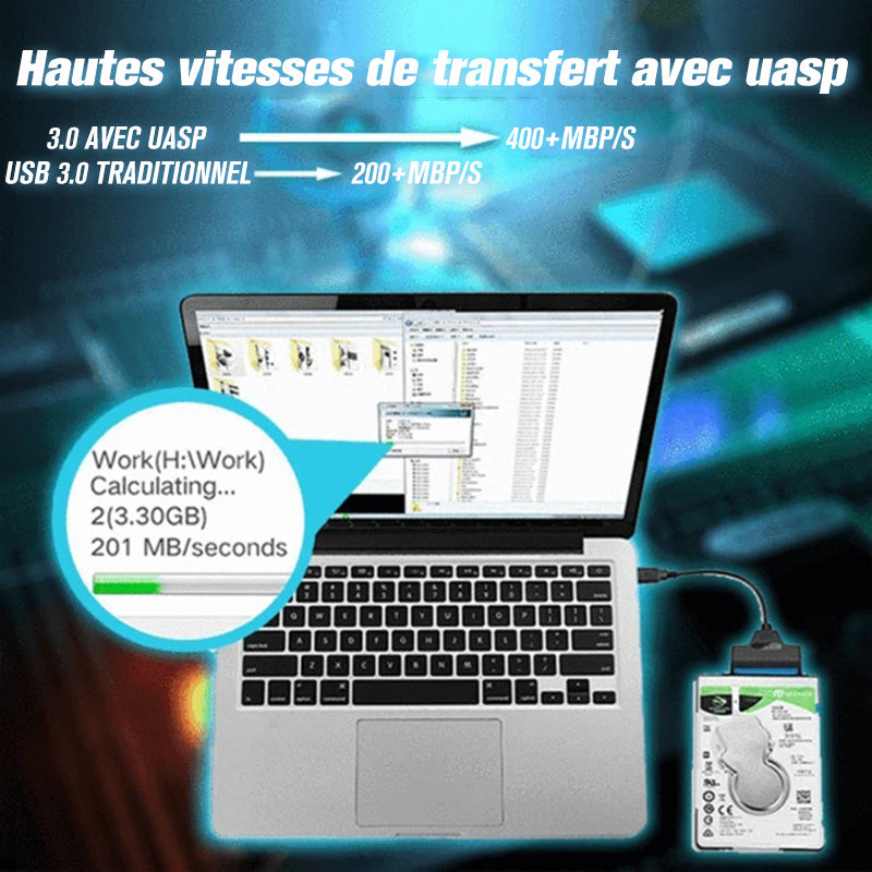 USB 3.0 til SATA III harddiskadapter | Norvo