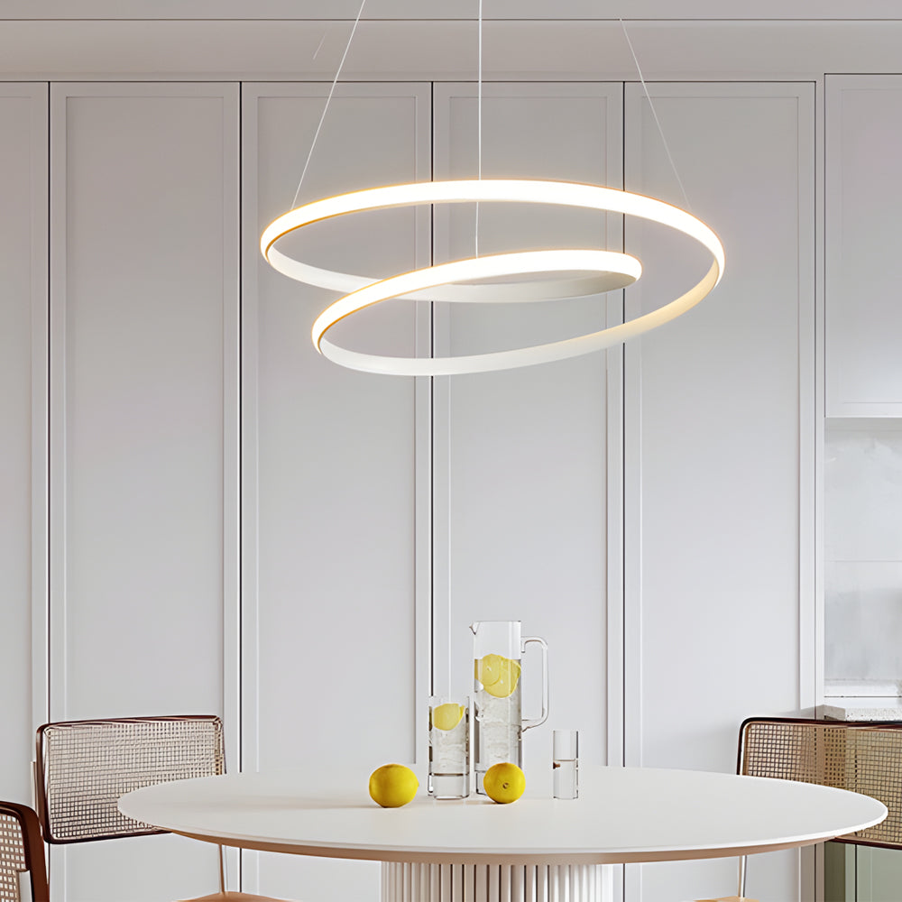 Moderne LED dimbar pendellampe - høydejusterbar taklampe for spisestue og stue