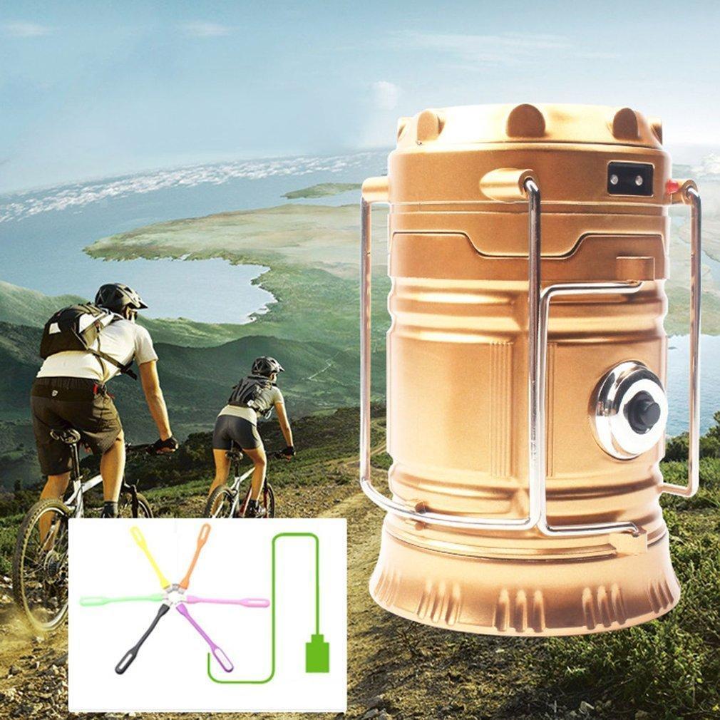 Norvo | LED Bærbar Campinglampe Solcelle Drevet Lommelykt