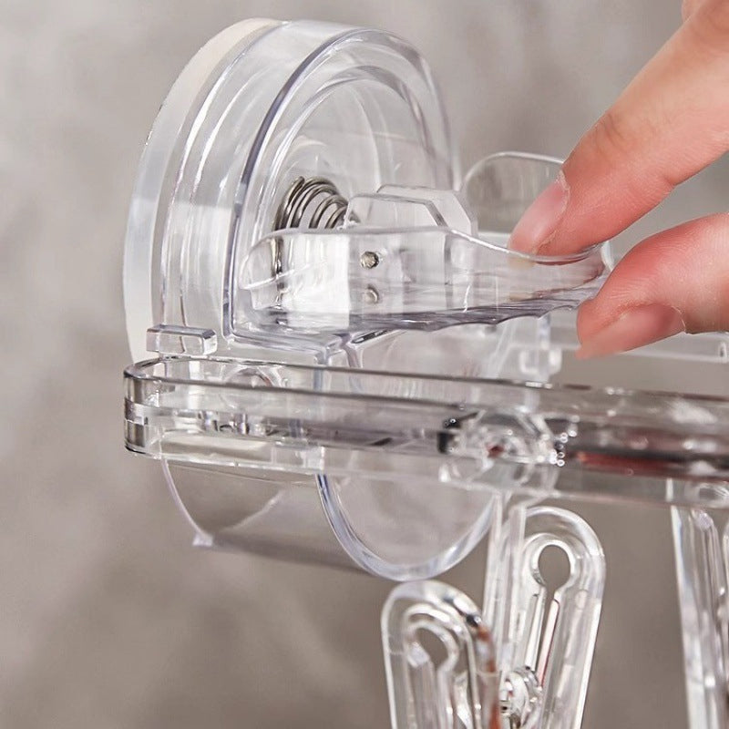 Norvo | Sugkop sammenleggbart klesstativ med klips