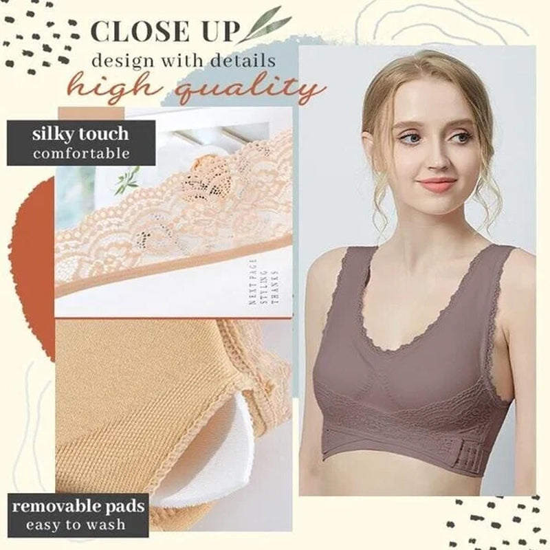 Norvo | Front Cross-Side Buckle Lace Bh