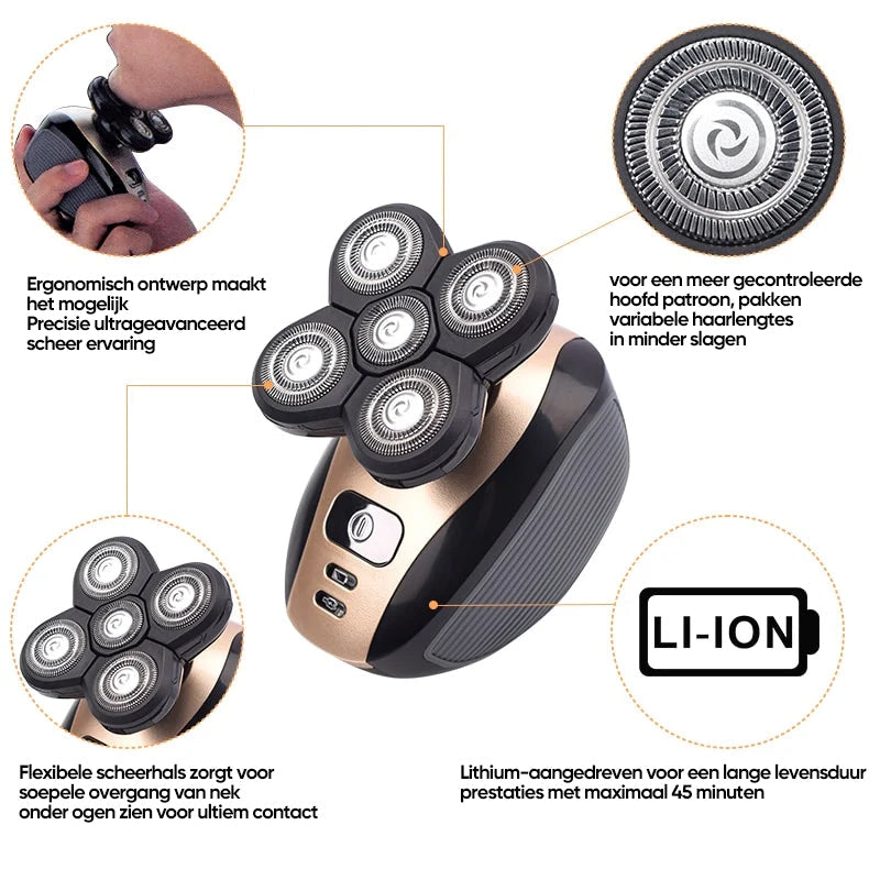 Norvo | Multifunksjonell 4D Elektrisk Barbermaskin