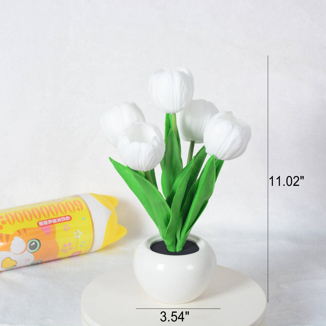 Norvo | Moderne Kreativ Simulering Tulipan Peony LED Nattlys Bordlampe