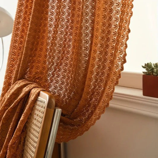 Norvo | Amber Glow Boho Crocheted Gardinpanel