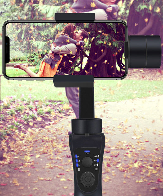 Norvo | Tre-aksers Stabilisert Telefon/Kamera Holder, med Stabilisator, Automatisk Gjenkjenningssporing, En-knapps Kontroll og Flere Opptaksmåter, for Å Ta Bilder og Video