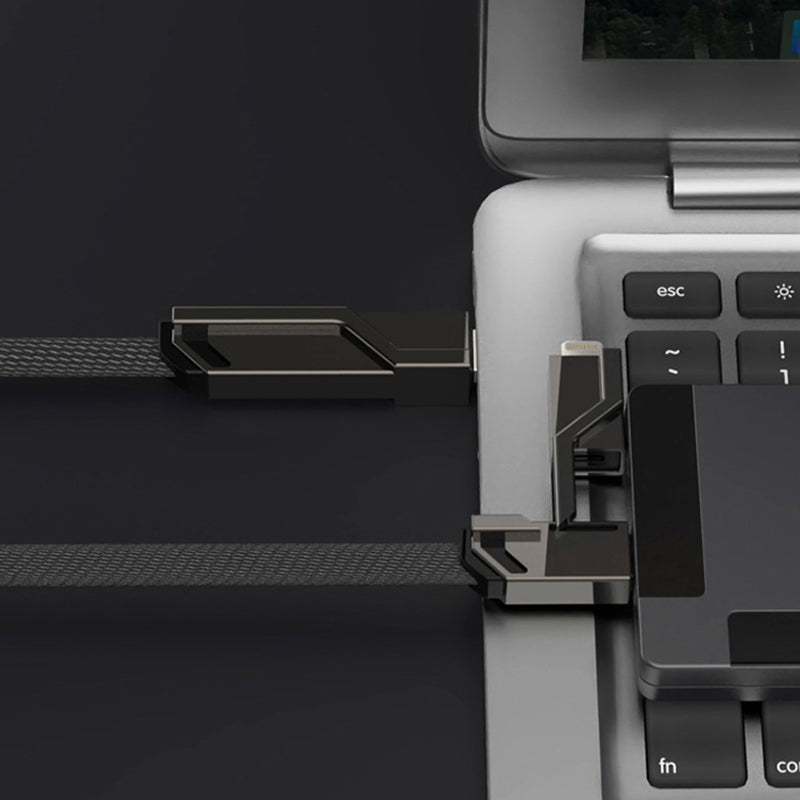 Norvo | 4-i-1 flettet anti-floke ladekabel