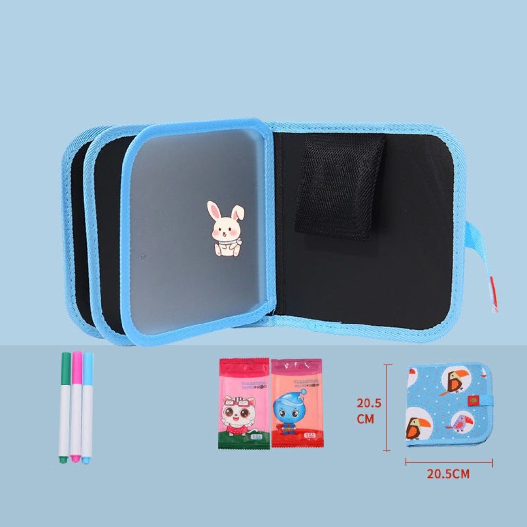 Norvo | Bærbar Gjenbrukbar Fargebok for Barn