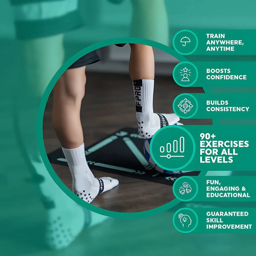 Norvo | glid fotball treningsmatte - perfekt for effektiv trening hjemme