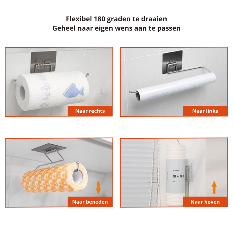 RollMate Holder – Praktisk Kjøkkenrull Holdere Sett Norvo