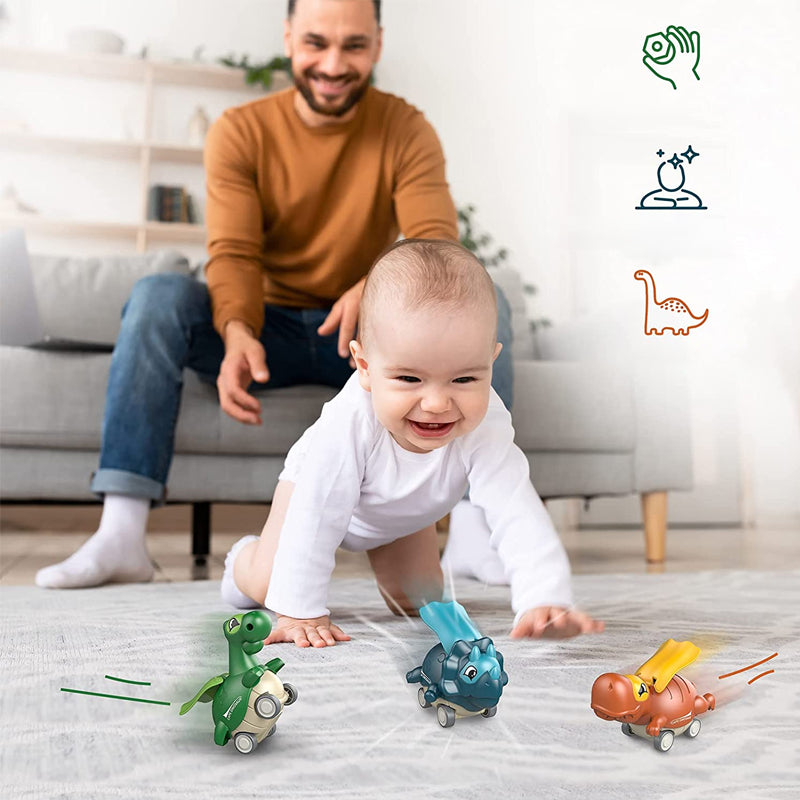 Norvo | Dinosaur Bil Leketøy med Trykk Mekanisme